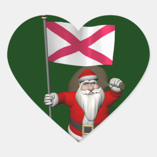 Weihnachtsmann mit dem Hoheitszeichen von Nordirla Herz-Aufkleber