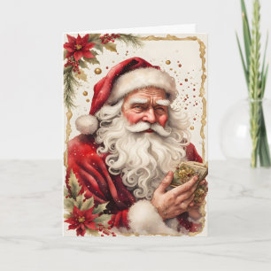 Weihnachtsmann mit einem kleinen Buch Weihnachten