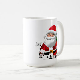 Weihnachtsmann mit einem Rentier Kaffeetasse
