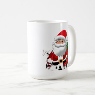 Weihnachtsmann mit einem Rentier Kaffeetasse