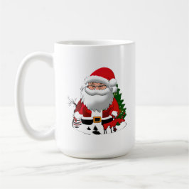 Weihnachtsmann mit einem Rentier Kaffeetasse