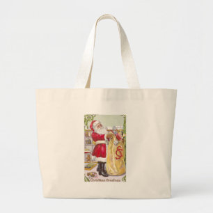 Weihnachtsmann mit einem Sack voll von den Jumbo Stoffbeutel