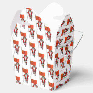 Weihnachtsmann mit Flagge der China Geschenkschachtel