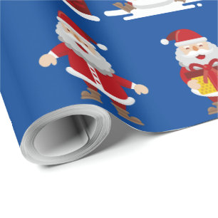 Weihnachtsmann mit Geschenken Geschenkpapier