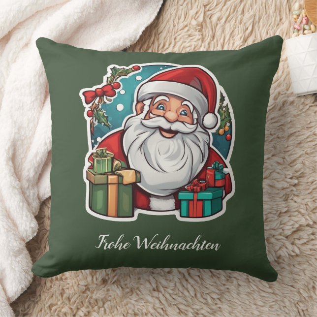 Weihnachtsmann mit Geschenken - Kissen (Decke)