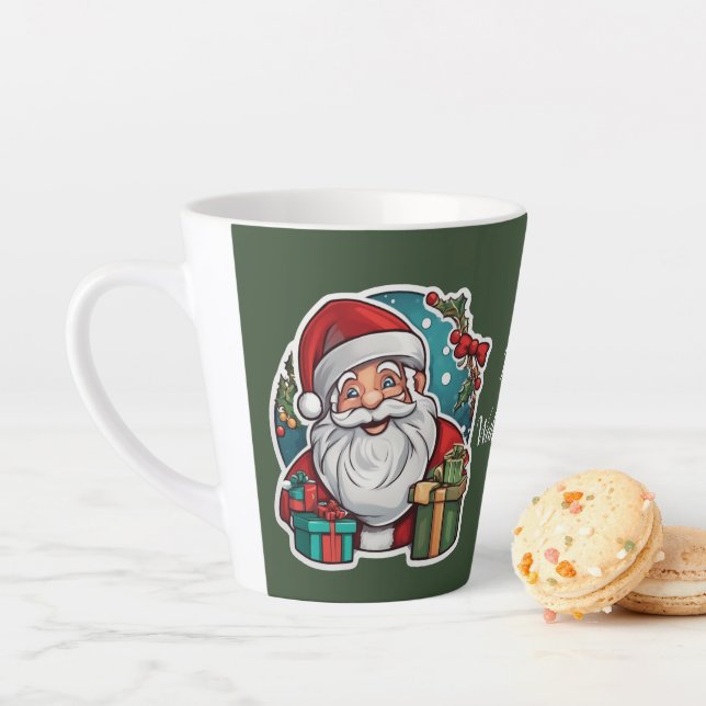 Weihnachtsmann mit Geschenken  - Milchtasse (Beispiel)