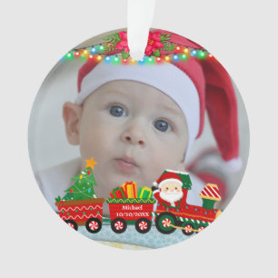 Weihnachtsmann mit Geschenken und Weihnachtsbaum Ornament