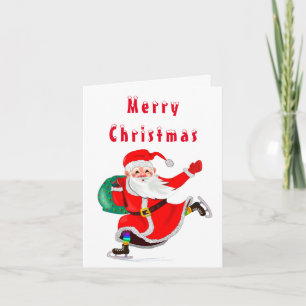 Weihnachtsmann mit Geschenken Weihnachtskarte