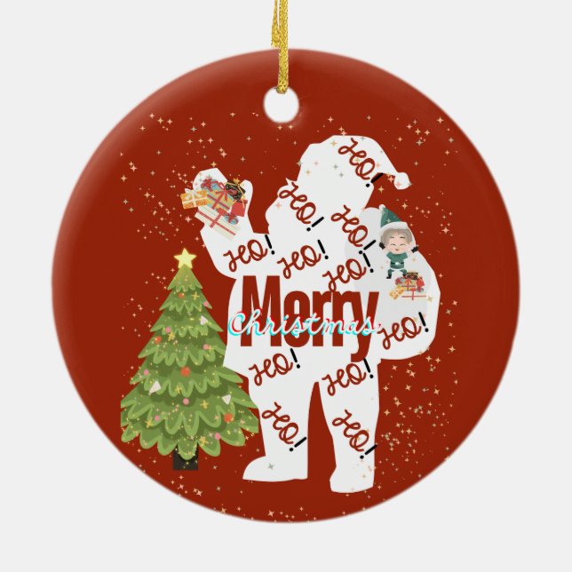 Weihnachtsmann mit Geschenken Weihnachtsschmuck (Hinten)