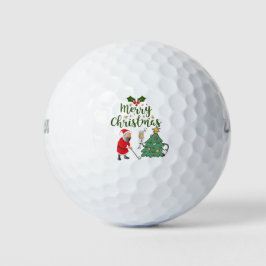 Weihnachtsmann mit Golfball Frohe Weihnachtsgolfer
