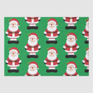 Weihnachtsmann mit grünem Hintergrund Seidenpapier