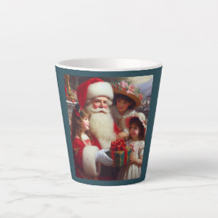 Weihnachtsmann mit Kindern 1 Milchtasse