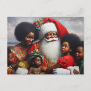 Weihnachtsmann mit Kindern 7 Feiertagspostkarte