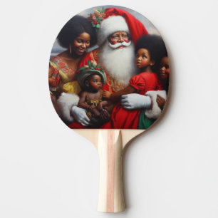 Weihnachtsmann mit Kindern 7 Tischtennis Schläger