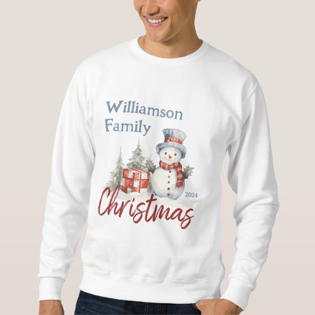 Weihnachtsmann - Mit Monogramm Name Sweatshirt (Vorderseite)