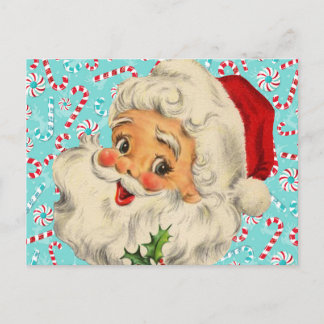 Weihnachtsmann mit Pfefferminz Postkarte