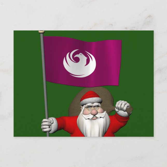 Weihnachtsmann mit Phönix Feiertagspostkarte (Vorderseite)