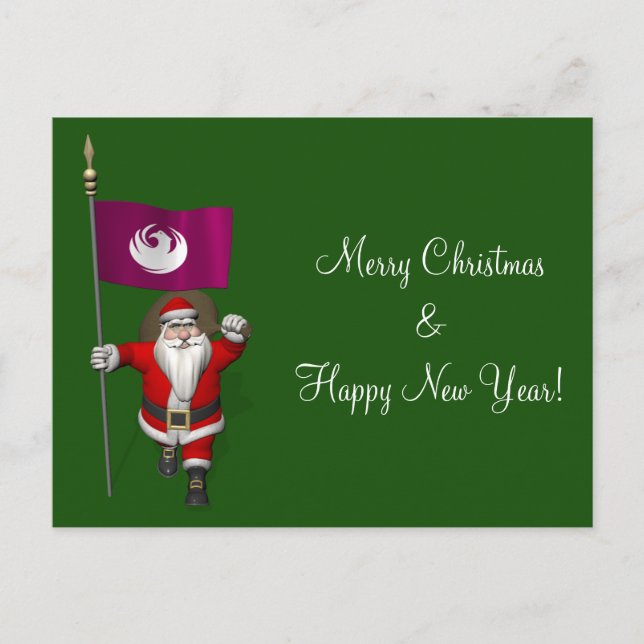 Weihnachtsmann mit Phönix Feiertagspostkarte (Vorderseite)