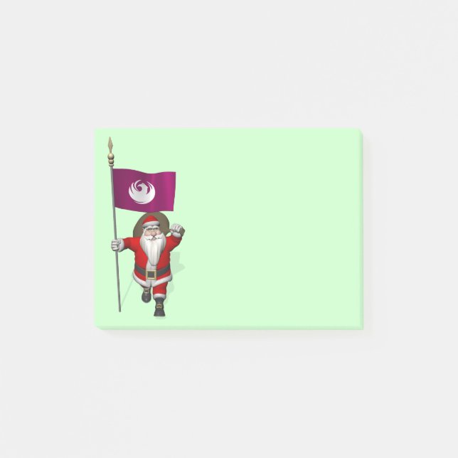 Weihnachtsmann mit Phönix Post-it Klebezettel (Vorderseite)