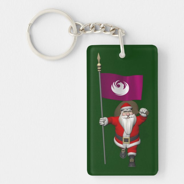 Weihnachtsmann mit Phönix Schlüsselanhänger (Vorderseite)