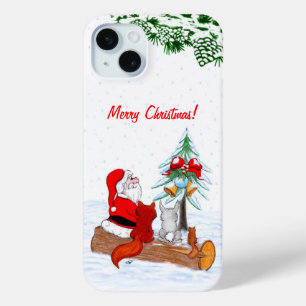 Weihnachtsmann mit Rabbit Fox und Eichhörnchen Case-Mate iPhone Hülle