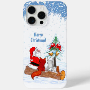 Weihnachtsmann mit Rabbit Fox und Eichhörnchen Case-Mate iPhone Hülle