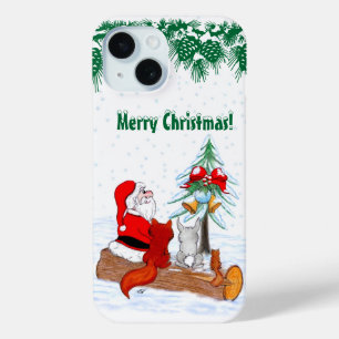 Weihnachtsmann mit Rabbit Fox und Eichhörnchen Case-Mate iPhone Hülle