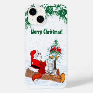 Weihnachtsmann mit Rabbit Fox und Eichhörnchen Case-Mate iPhone Hülle