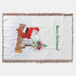 Weihnachtsmann mit Rabbit Fox und Eichhörnchen Decke