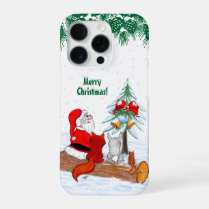 Weihnachtsmann mit Rabbit Fox und Eichhörnchen iPhone 16 Pro Hülle