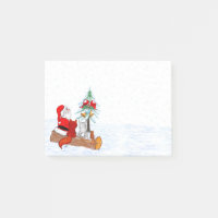 Weihnachtsmann mit Rabbit Fox und Eichhörnchen