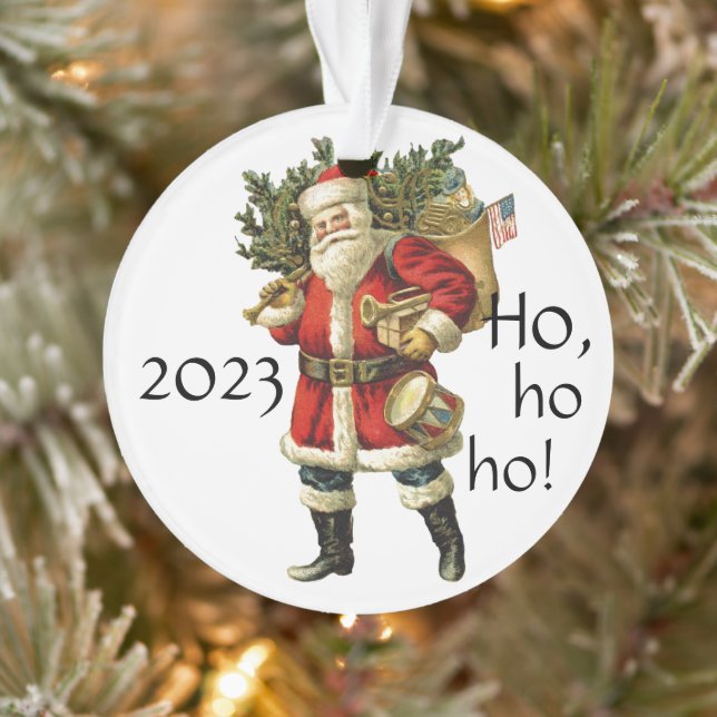 Weihnachtsmann mit Sack of Toys Weihnachtsdekorati Ornament (Baum)