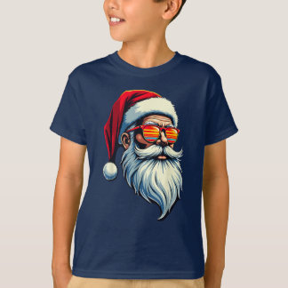 Weihnachtsmann mit Sonnenbrille Weihnachtskostüm X T-Shirt
