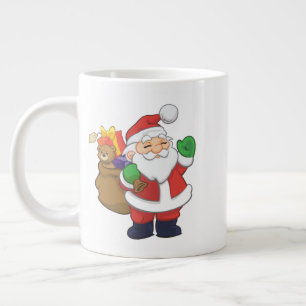 Weihnachtsmann mit Spielzeug Jumbo-Tasse
