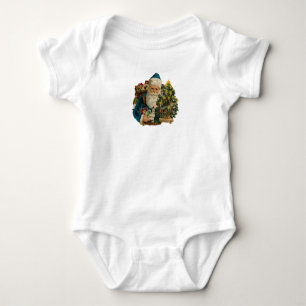 Weihnachtsmann mit Spielzeug und Weihnachtsbaum Ba Baby Strampler