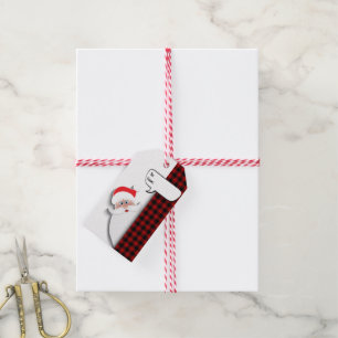 Weihnachtsmann mit Sprechblase Geschenkanhänger