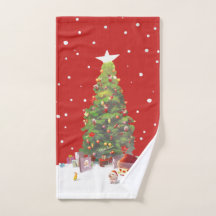 Weihnachtsmann mit Weihnachtsbaum