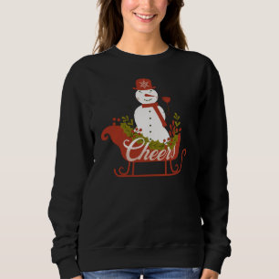 Weihnachtsmann mit Wein und Schlitten Weihnachten Sweatshirt