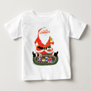 Weihnachtsmann mit Zug Baby T-shirt