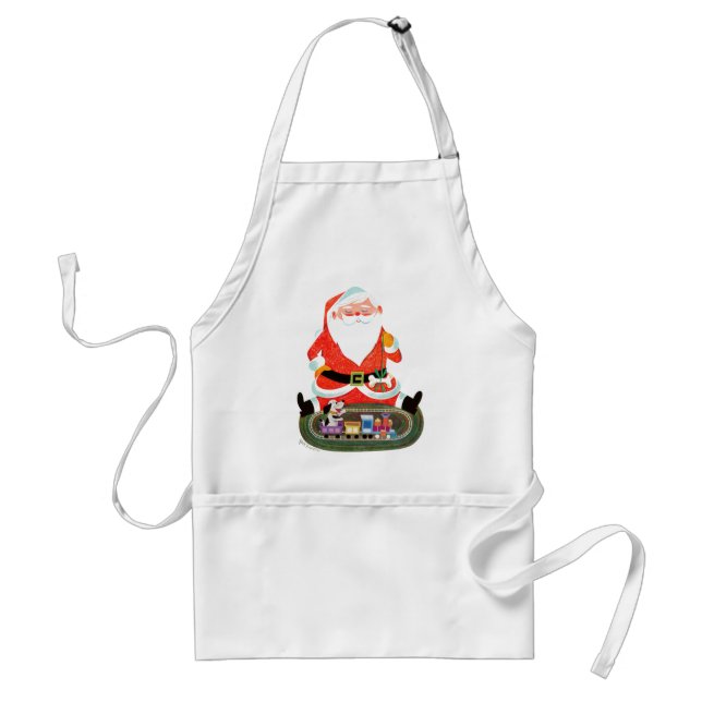 Weihnachtsmann mit Zug Schürze (Vorne)