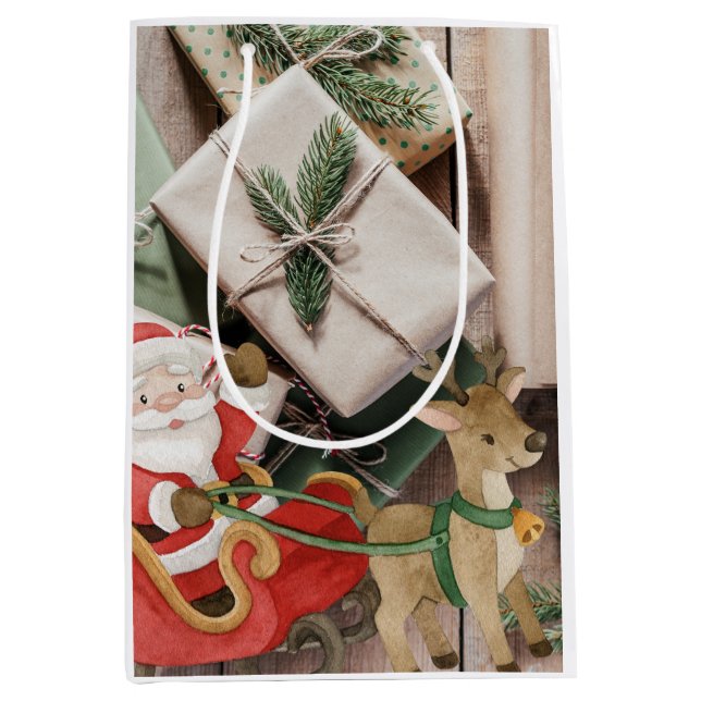 Weihnachtsmann Mittlere Geschenktüte (Vorderseite)