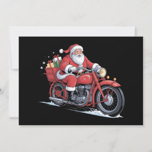 Weihnachtsmann Motorrad Biker Weihnachten Xmas Einladung