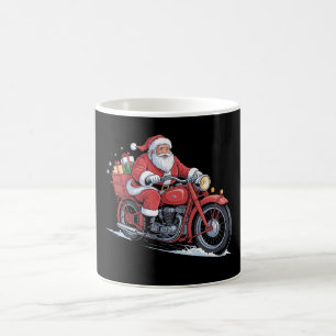 Weihnachtsmann Motorrad Biker Weihnachten Xmas Kaffeetasse