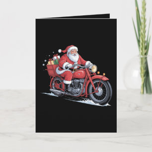 Weihnachtsmann Motorrad Biker Weihnachten Xmas Karte