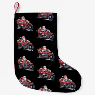 Weihnachtsmann Motorrad Biker Weihnachten Xmas Kleiner Weihnachtsstrumpf
