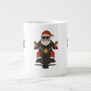 Weihnachtsmann Motorrad Weihnachten Vintage Lustig Jumbo-Tasse