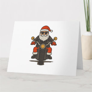 Weihnachtsmann Motorrad Weihnachten Vintage Lustig Karte