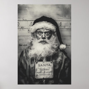 Weihnachtsmann Mugshot: Ungezogene Liste falsch Poster