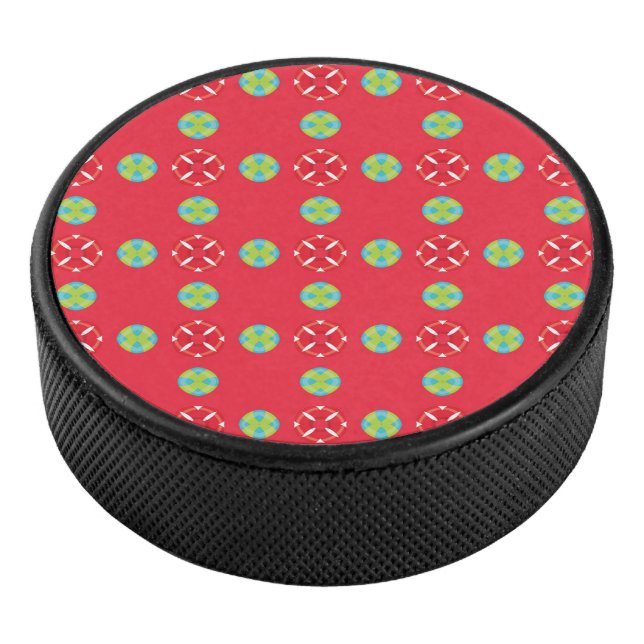 Weihnachtsmann Muster 03 - Eishockey Puck (3/4)