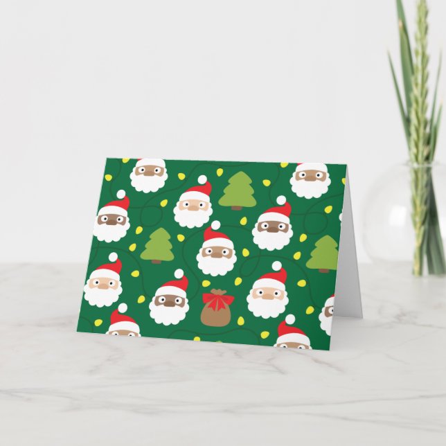Weihnachtsmann Muster Karte (Vorderseite)